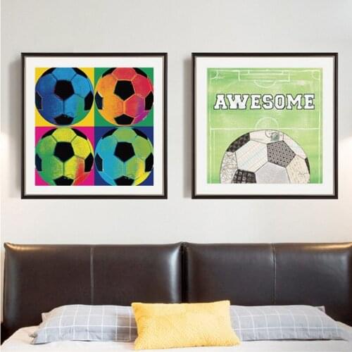 Canvas Painting Color Or Black And White Football Boy Bedroom Poster Print Wall Art Picture For Living Room Home Decoration