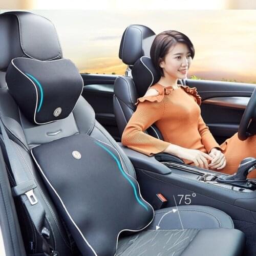 Back Pillow Lumbar Support Car Seat Cushion Car Neck Pillow Memory Foam Ergonomics Car Pillows for Driver Chair Cushion Comfort