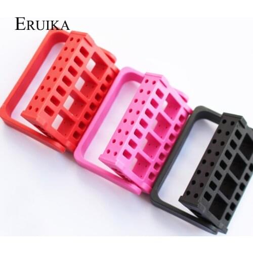 ERUIKA Professional 1pc 16 Holes Nail Drill Bit Holder Display for Electric Bur Exhibition Displayer Manicure Nail Art Tools
