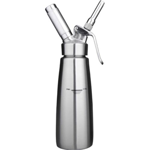Professional Whipped Cream Maker Stainless Steel Cream Dispenser Gourmet Cream Whipper with 4 Decorating Nozzles