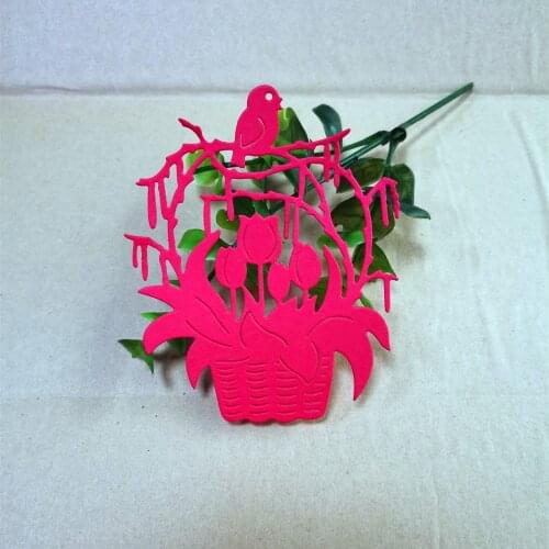Bird Flower Basket Metal Cutting Dies New Dies for 2020 Stencil Template Scrapbooking Photo Album Cards Paper Craft DIY Tool