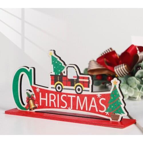 Merry Christmas Wooden Santa Claus Christmas Decoration for Home Gifts Xmas Ornaments Navidad Desktop Decor New Year 2021 Noel