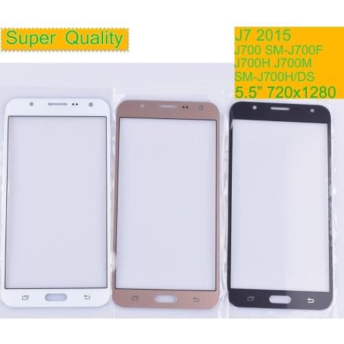 10Pcs/lot For Samsung Galaxy J7 2015 J700 SM-J700F J700H J700M J700H/DS Touch Screen Front Glass Panel TouchScreen LCD Outer