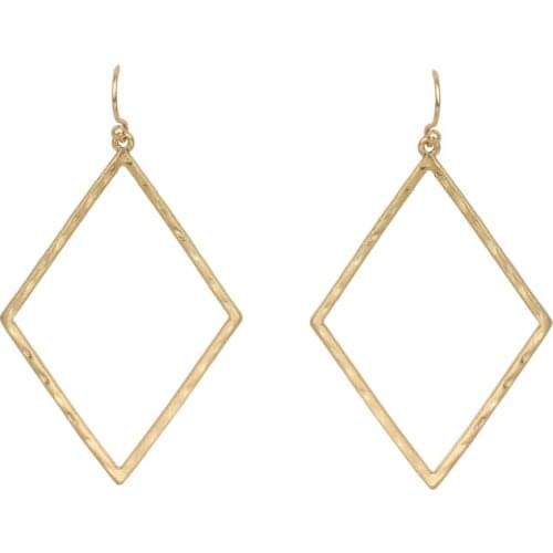 ZWPON 2020 Cheap Zinc Alloy Geomatric Rhombus Dangle Earrings for Women