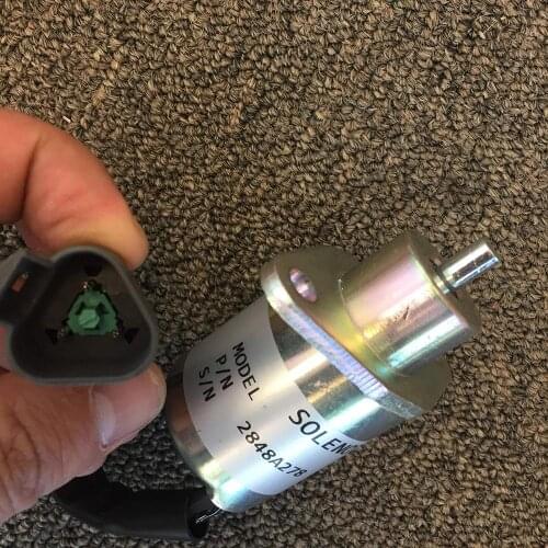 Engine Stop Shut Off Solenoid 2848A278 FITS Caterpillar Cat 216 226 236 246 Skid Steer