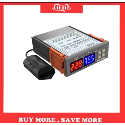 STC-3028 Humidifier Dehumidifier Cooling/heating Dual Display Window Fireproof PC + ABS AC110 220220v±10% DC24v Dc12v