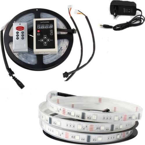 DC12V 5M-10M 6803 IC Dream Magic Color LED Strip 5050 RGB +133 Magic Dream Color remote controller+power supply Suit Decorative