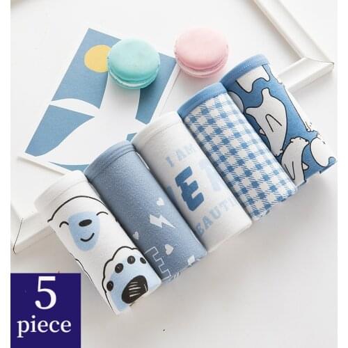 BZEL Cute Cartoon Womens Panties Breathable Cotton Underwear Girls Kawaii Briefs Skin-Friendly Lingerie Hot Sale Underpants Set