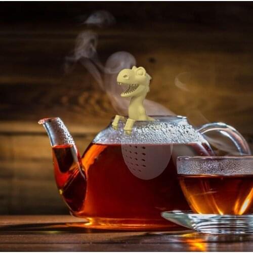Creative Hatched Dinosaur Silicone Tea Infuser Leaf Strainer Filter Diffuser Tea Infuser Leaf Strainer kitchen Accessories