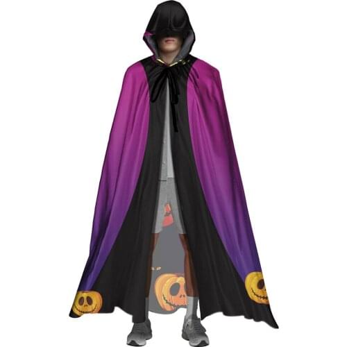 Unisex Adult Halloween Christmas Cloak Halloweentown Pumpkin Hooded Cloak Vampire Witch Robes Cape Cosplay Costumes Dropshipping