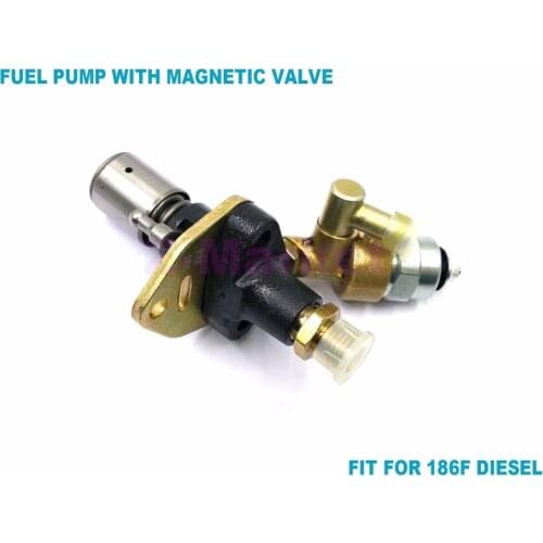 YANMAR L100 186F 186FA Diesel Fuel Injection Pump With Magnetic Valve for Generator.Cultivator. Pump.etc Garden Tool
