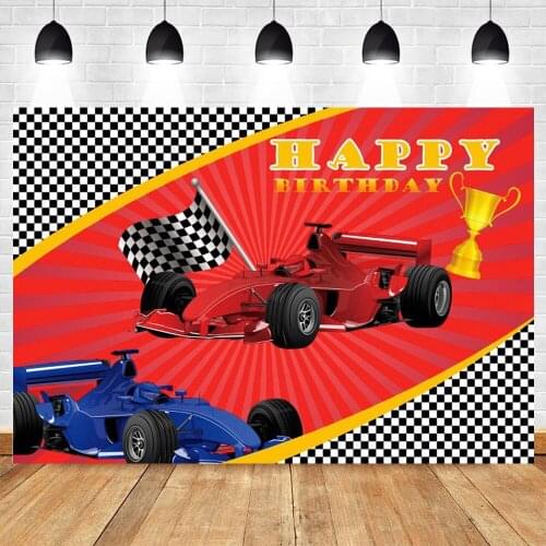 Yeele Race Car Competition Theme Mosaic Backdrop Baby Shower Birthday Party Background Photography Photo Studio Photophone