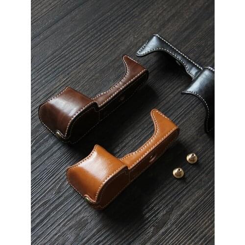 Pu Leather Case Bottom Opening Version Protective Half Body Cover Base For Sony Alpha A6000 A6300 Digital Camera