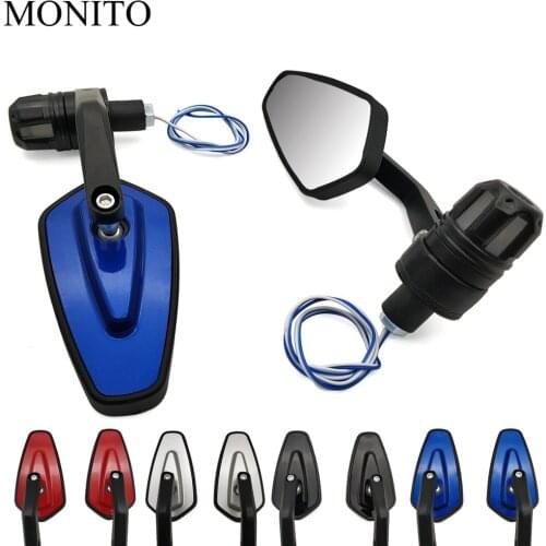 22mm Motorcycle Handle Bar End Mirrors Rear View Side Mirror Turn Signal For YAMAHA mt10 xsr 700 900 mt15 mt 15 benelli TRK 251