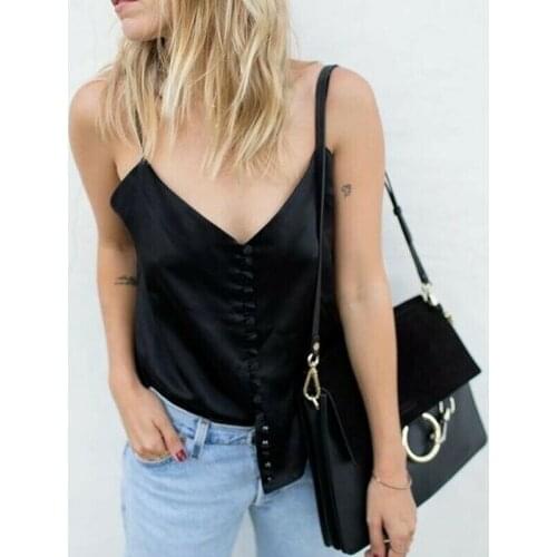 Women Blouse Summer Button V Neck Ladies Blouses Sleeveless Women Shirt Loose Blouse Casual Tops Female Blouses Blusa Feminina