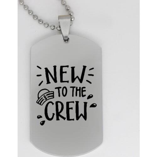 Ufine jewelry Inspirational gift pendant army card New to the crew stainless steel customed necklace N4221