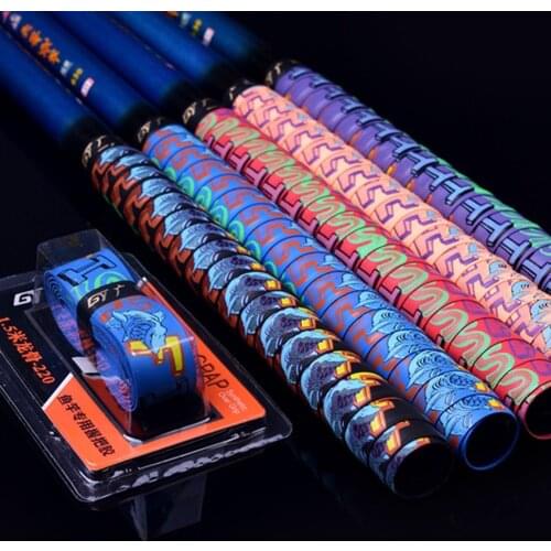 1.5M Anti-slip Sweatband Printing Badminton Grip Tennis Overgrip Sport Tape Windings Over For Fishing Squash Padel Racket