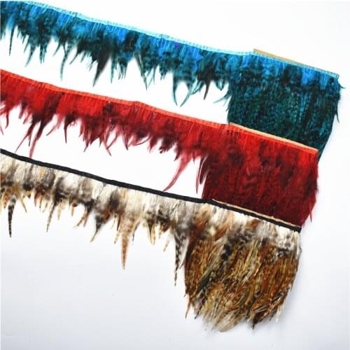 1Meters Pheasant Feathers Trim Rooster Feathers Lace Pink Red Feathers for Crafts Plume Decoration Feather Decor Plumas Carnaval
