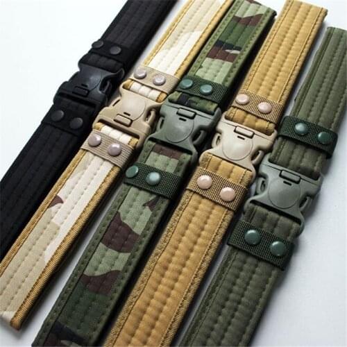2 Inch Airsoft Military Tactical Belt Unisex Durable Canvas Material Hunting Outdoor Utility Adjustable Waistband