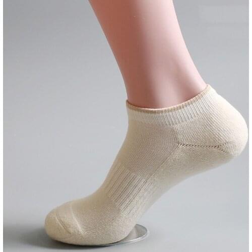 2 Pairs/Lot Men Winter Natural Cotton Wool Loop Thickening Ankle Socks Male Luxury/Simple Feet Warm Striped Sokken Short Calze