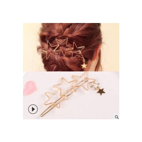 200pcs/lot DIY Multi Alloy Hollow Out Hair Clips Loving Heart Pentagram Hairpins Hair Care Styling Accessories Tools HA769