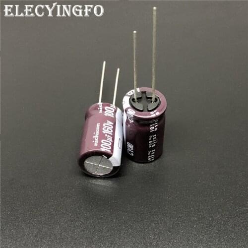 5pcs/50pcs 100uF 160V NICHICON CY Series 12.5x20mm High Ripple Current Long Life 160V100uF Aluminum Electrolytic capacitor