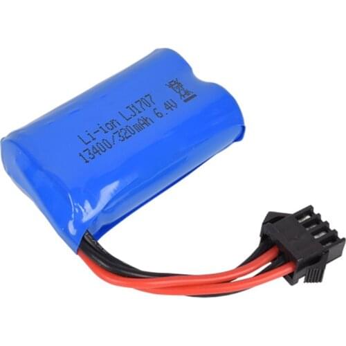 6.4v 320mah 15C 13400 Li-ion Battery RC toys battery SM-4P for remote control CAR Boat Drone
