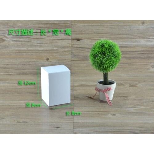 8*8*12cm High Quality Blank White Folding Papercard Favor Party Gift Craft Cosmetic Package Box Cookies Storage Retail Pack Box