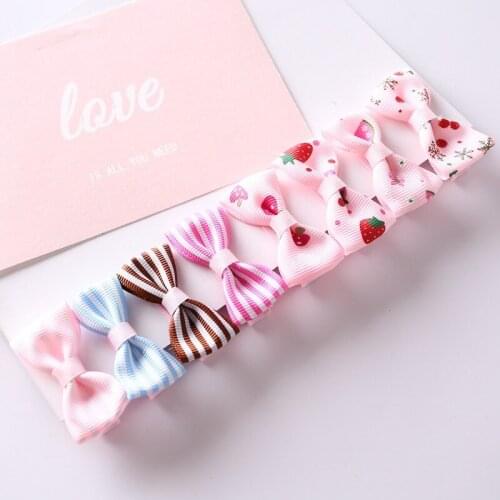 8pcs new Bow Hair Accessories Candy Color Mini Sweet Solid Dot Floral Hair Clips Kids Hairpins Women Girls Headwear Butterfly