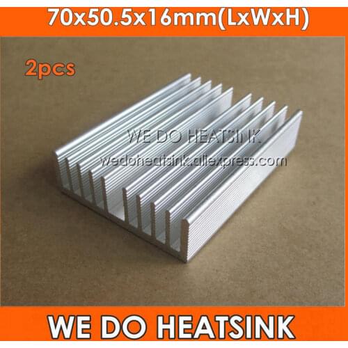 WE DO HEATSINK 2pcs 70x50.5x16mm Aluminum Radiator For Electronic Amplifier, Power Heat Sink