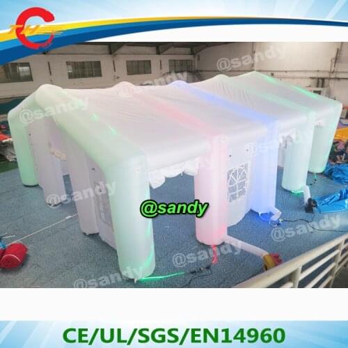 Free air ship,led lighting giant inflatable party tent,large inflatable wedding tent,outdoor white inflatable marquee tent price
