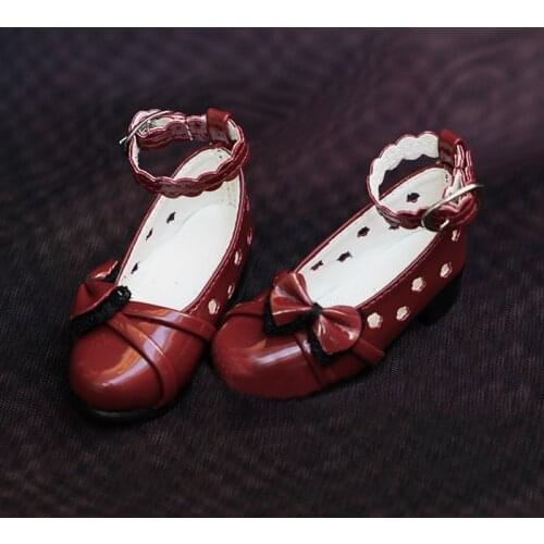 D01-P008 children handmade toy 1/3 1/4 Doll Accessories BJD/SD doll shoes Lace bow casual shoes 1 pair