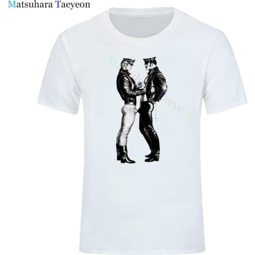 T Shirt Gay Pride Vintage Cops Finland Fashion Men Short Sleeve Funny Men Cotton Tees Streetwear Summer Graphic T Shirts