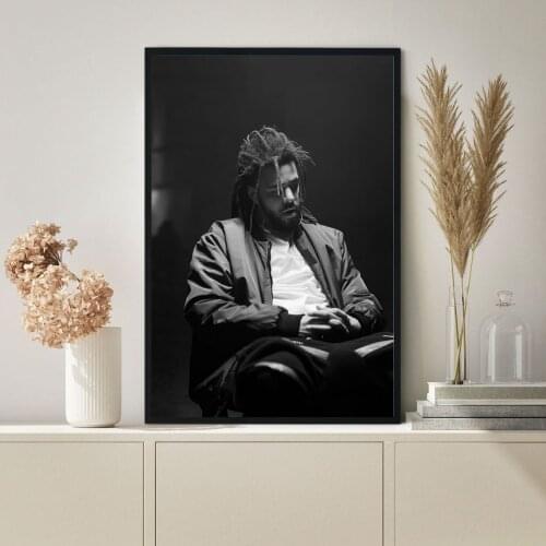 J. Cole Poster Hip Hop Rapper Pop Music Star Album Canvas Print Art Wall Painting Home Decoration Gift