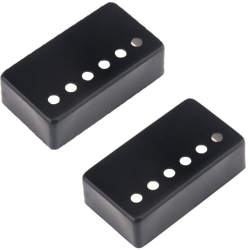 Musiclily 50mm and 52mm Metal Guitar Humbucker Pickup Covers Set, Black