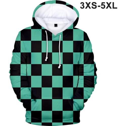 Anime Demon Slayer Kimetsu No Yaiba Tanjiro Kamado Nezuko Cosplay Costumes Thin Men Hoodies Sweatshirts Halloween Costume MHS089