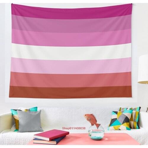 Lesbian Pride Flag tapestry Hippie Tapestry Wall Hanging for Living Room Bedroom Dorm Room Home Decor Tapiz