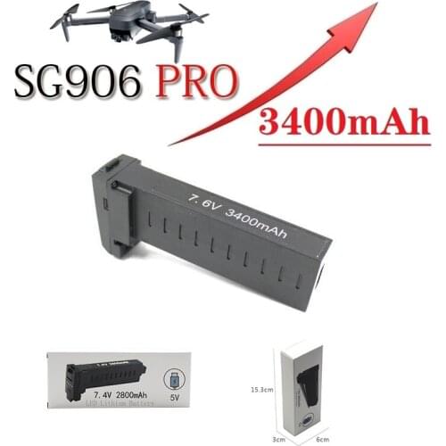 Upgraded High Capacity 7.6V 3400mAh Battery For SG906 Pro / X193 PRO / X7 PRO GPS RC Quadcopter Toys Spare Parts Accessories