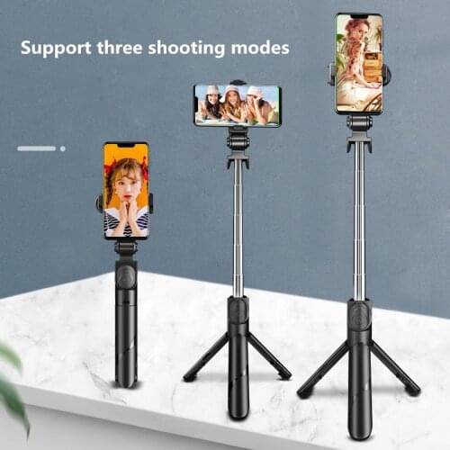 2021 new bracket type selfie stick with wireless bluetooth remote shutter, mini portable suitable for IOS Android smartphone
