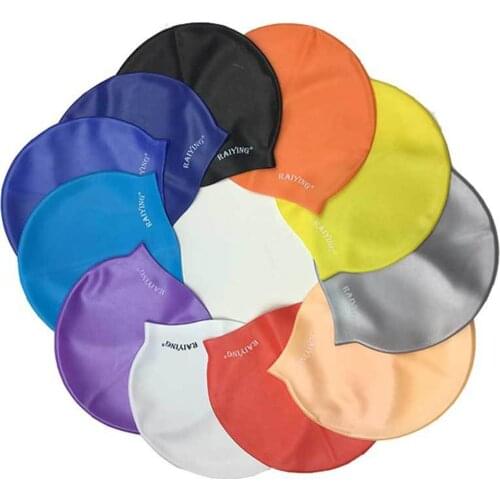 Mounchain 1 pc Adults Children Swimming Cap Silicone Waterproof Swimming Caps for water sports surfing Women Men