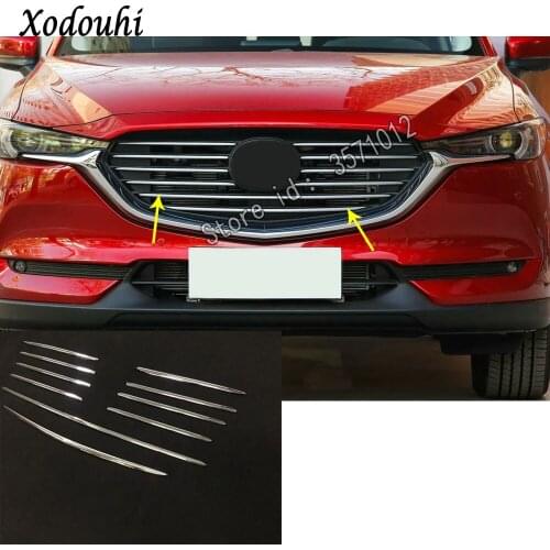 For Mazda CX8 CX-8 2017 2018 2019 2020 Car Sticker Styling Ornament Cover Racing Engine Trim Front Up Grid Grill Grille Frame