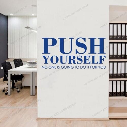 Hot Sale Sentence Quote Kids Room Decor Motivation Wall Sticker For Wall Office Room Wallpaper Decals Mural CX903