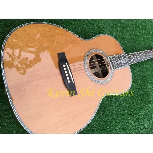 All Real abalone 000 classical acoustic guitar 000-45 acoustic electric guitar handmade solid cedar top OOO 45 body acoustic