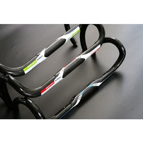 Newest lightest red green blue ASIACOM racing Road bike 3K full carbon fibre bicycle handlebars 31.8*380-460mm Free Shipping