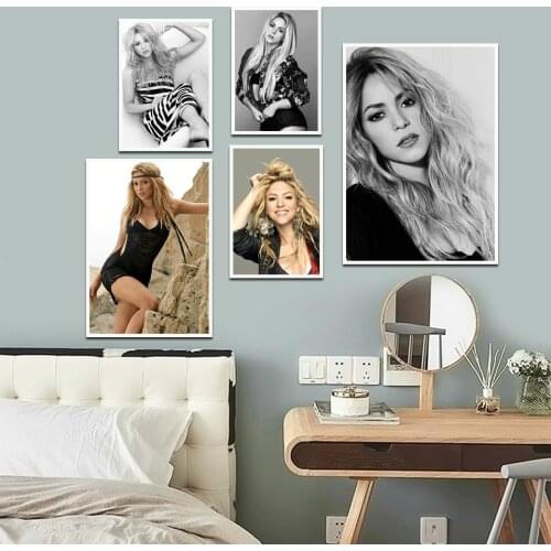 Shakira Poster Latin Rock Alternative Female Singer Wall Art Prints Canvas Painting Pictures For Girls Room Decor