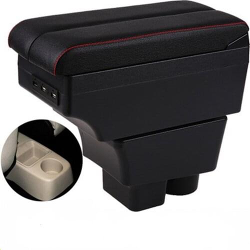 For Skoda Fabia Armrest Box 2008-2014 central Store content box with USB interface
