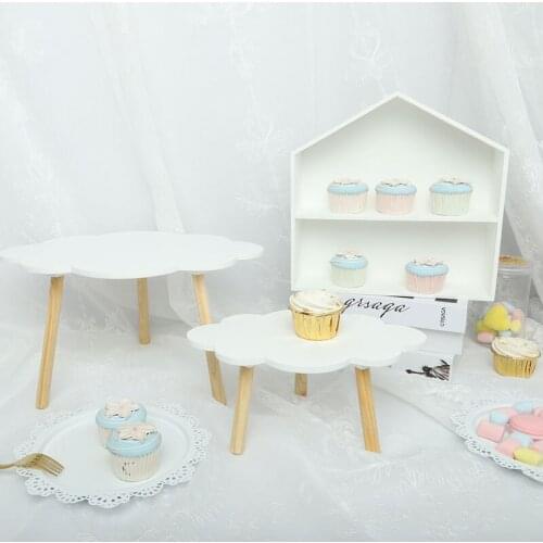 Cloud cake stand wooden dessert table decoration birthday cake plate