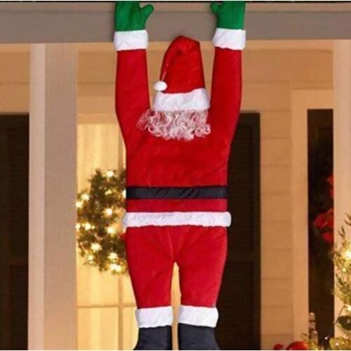 Climbing Hanging Santa Claus Christmas Outdoor Window Decoration Xmas Props