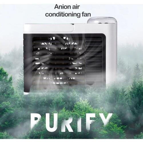 F832 Portable Mini Anion Air Conditioning Fan USB Rechargeable Third Gear Humidifier Cooler Fan Home Small Water Cooling Fan
