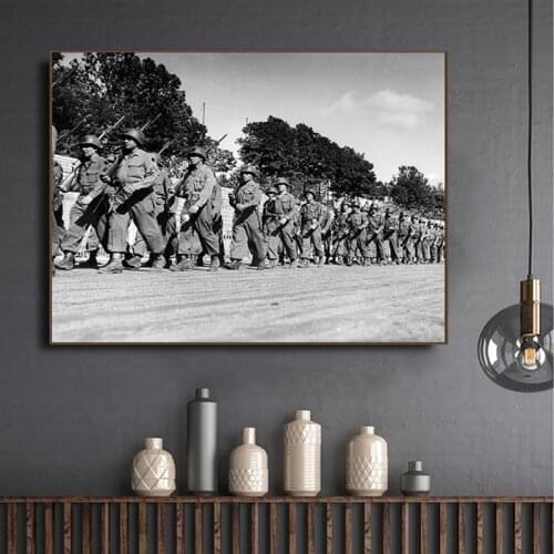 War World II Black White Poster War Memorabilia Military Gift Italian Soldier Photography Print Vintage Wall Art Painting